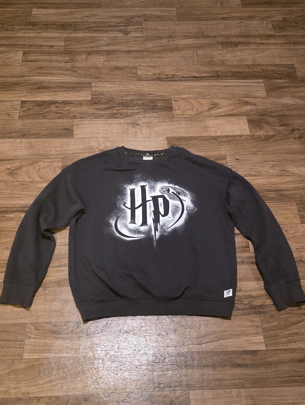 Warner Bros. Black Crewneck with White HP Graphic
